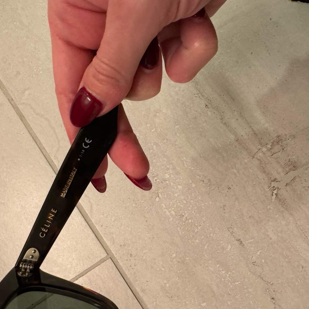 Celine Black/Tortoiseshell Square Sunglasses - Picture 3 of 6